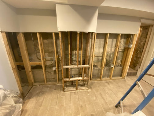 Drywall repair and wall finishing project