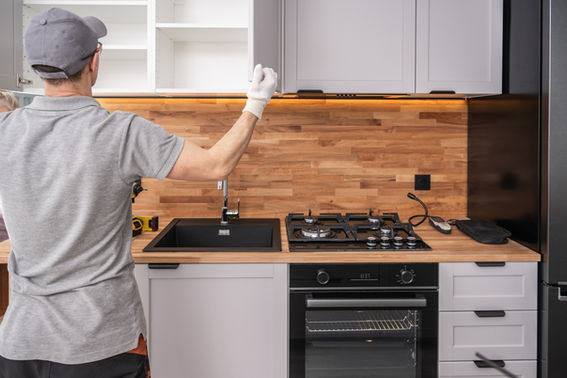 Handyman home repair project